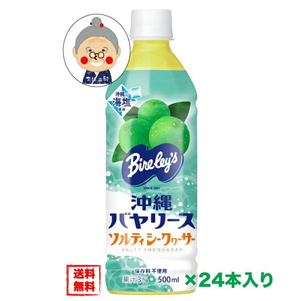沖縄バヤリース ソルティ シークワーサー PET500ml×24本入り (1ケース) 送料無料【沖縄...