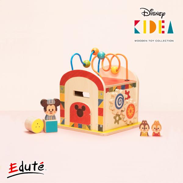 積み木 Disney KIDEA BUSY BOX ミッキー&amp;フレンズ 1歳 木のおもちゃ 知育玩具...