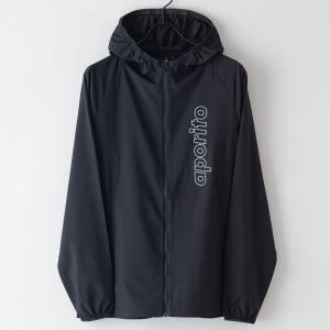 アポリト ジャケット ジャージ メンズ 速乾ストレッチパーカー 206227006 ブラック APORITO SPORTS WEAR｜ee-powers