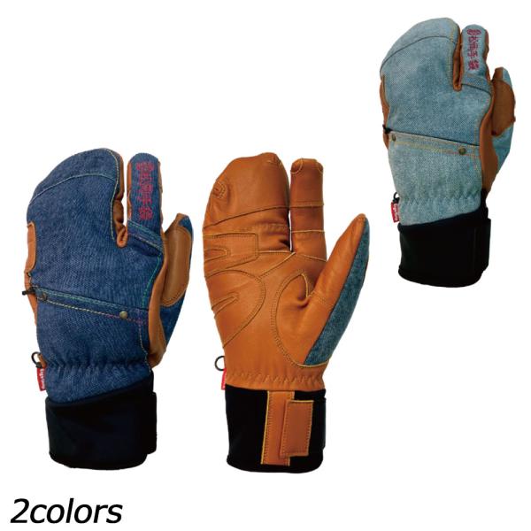 松岡手袋 MATSUOKA GLOVE エクストリームライド デニム ESK-2330D スノーボー...
