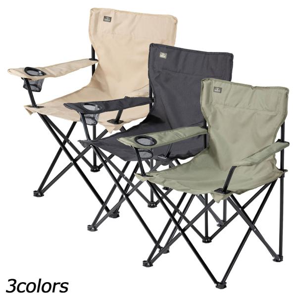 バンドック BUNDOK ラウンジチェア BD-187 チェア 折り畳み式 カップホルダー ひじ掛け