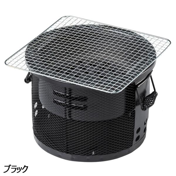 バンドック BUNDOK メッシュシチリン BD-373BK BBQ コンロ グリル 七輪 (薪・炭...