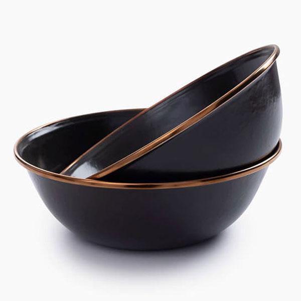 ベアボーンズ 食器 皿 ボウル エナメルボウル 2個セット チャコール 20235022 BAREB...