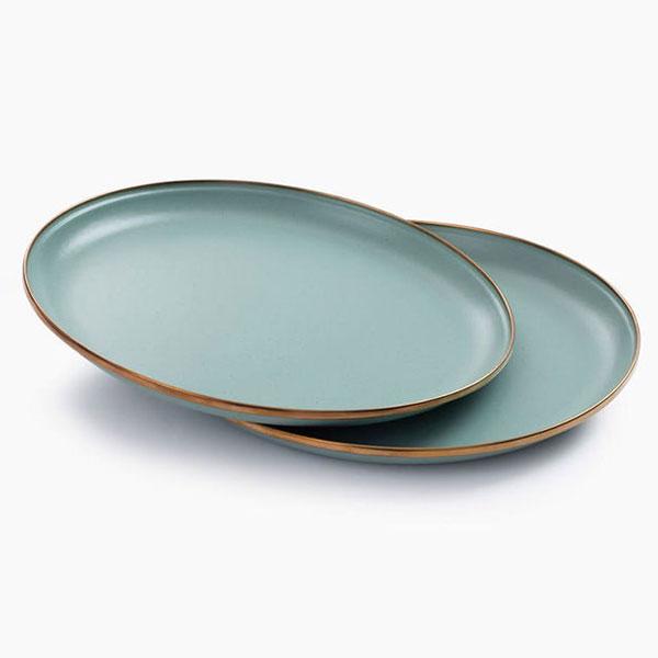 ベアボーンズ 食器 皿 ボウル エナメル8インチサラダプレート 2枚セット ミントグリーン 2023...