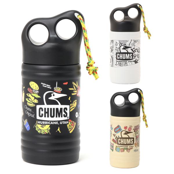 チャムス CHUMS キャンパーウェーブボトル 300mlパターン CH62-2273 水筒 容量約...