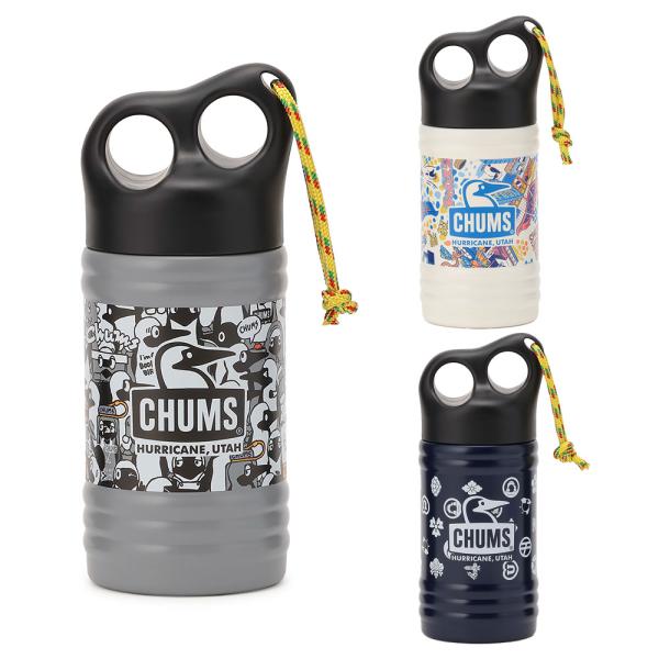 チャムス CHUMS キャンパーウェーブボトル300mlパターン CH62-2273 水筒 広口 保...