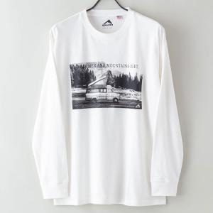 アポリト アパレル メンズアパレル Tシャツ USAコットングラフィックロングスリーブTシャツ 205223010 ホワイト APORITO APPAREL｜ee-powers