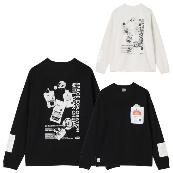 チャムス CHUMS スペースフードタイムブラッシュドロングスリーブTシャツ CH01-2862 T...