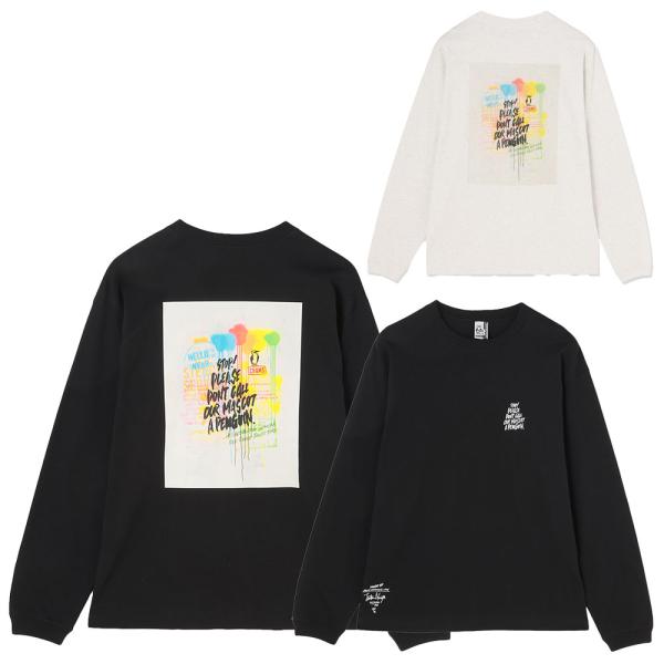 チャムス CHUMS 守矢努ステンシルスプレーアートロングスリーブTシャツ CH01-2881 Tシ...