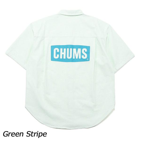 CHUMS チャムス オーバーサイズドチャムスロゴオックスショートスリーブシャツ CH02-1211...