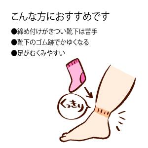 靴下 レディース らくらく靴下 ゴムなし 締め...の詳細画像2