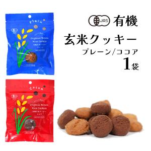 20％OFF！ 期末 大感謝セール クッキー お菓子 ギフト 焼き菓子 オーガニック グルテンフリー 有機 玄米クッキー プレーン ココア 13粒入り 1袋｜eeco