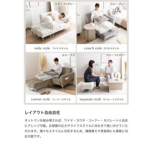 ソファ 2人掛けソファ ローソファ 2点セット...の詳細画像4