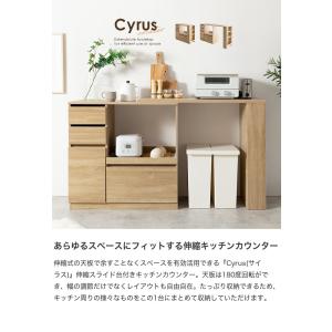 キッチンカウンター 伸縮式 レンジ台 キッチン...の詳細画像1