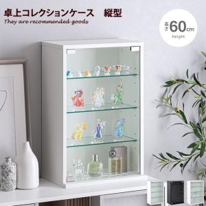 コレクション ラック 背面ミラー付き 4段 スリム 縦型