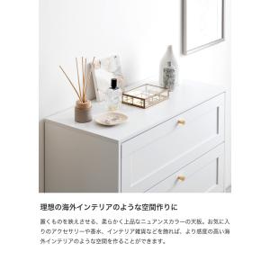 チェスト タンス ローチェスト 3段 白 引き...の詳細画像5