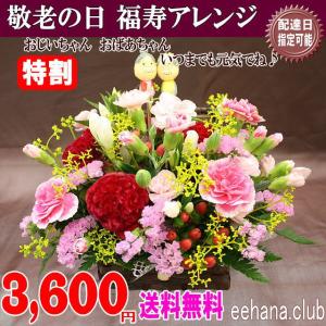 2025敬老の日に送る新鮮なお花 福寿アレンジ3,600円 送料無料 爆買