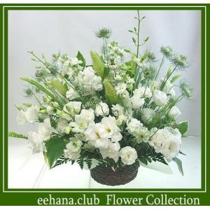 お供え・お悔やみに贈る花　ホワイト系お供えアレンジ華10,000円 送料無料 翌日配達