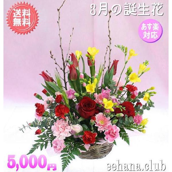 花 ギフト 誕生日 3月の誕生花 ラッキーアレンジ5,000円 送料無料 翌日配達  花言葉付き  ...