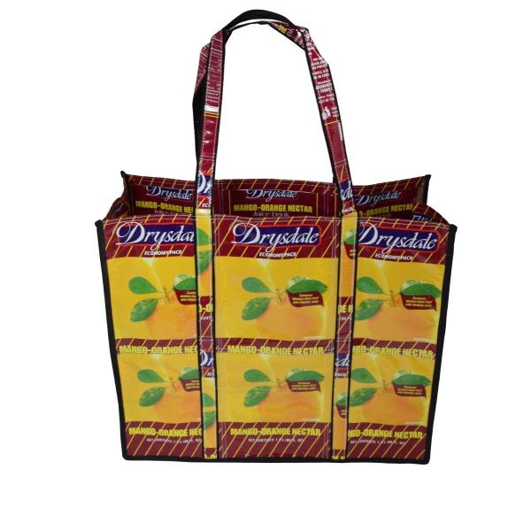 ジュースバッグ トートバッグ Drysdale タイプB オレンジ柄エコバッグ マイバッグ おしゃれ...