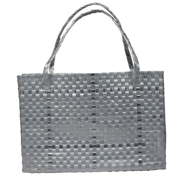 Kilus ジュースバッグ トートバッグ シルバー Mエコバッグ マイバッグ おしゃれ 折り畳み お...