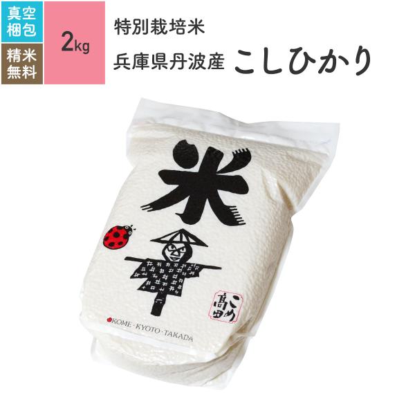 米 お米 2kg コシヒカリ 兵庫県丹波産 特別栽培米 真空パック 5年産