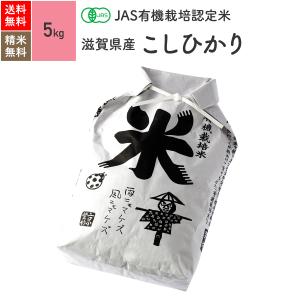 無農薬玄米 米 5kg コシヒカリ 滋賀県産 有機米 7年産
