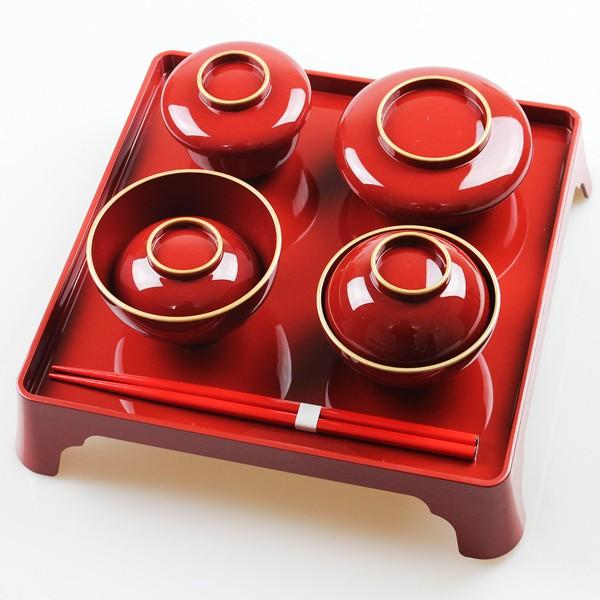 お食い初め 食器セット 総朱 男の子用 日本製