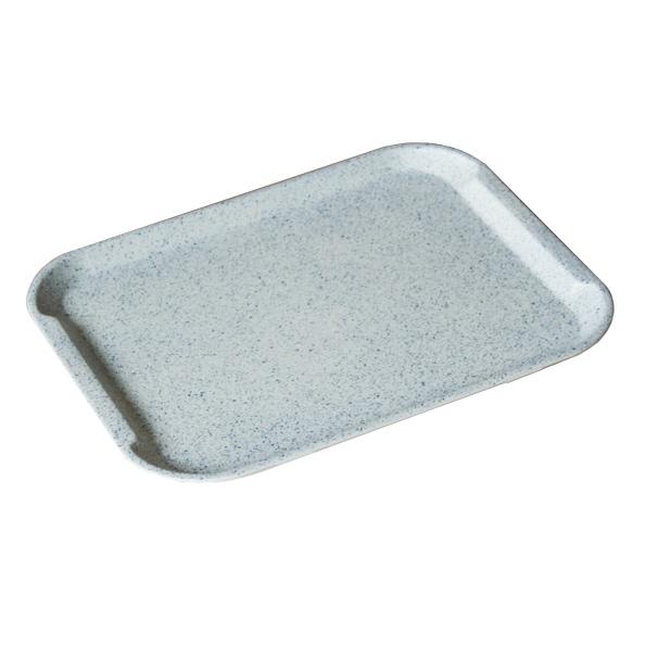 35cm ペット樹脂 ノンスリップ トレー 石目 ブルー すべり止め 食洗機対応 電子レンジ対応