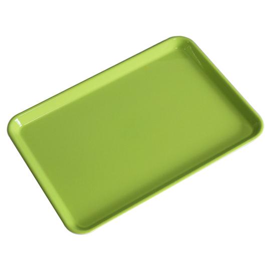 33cm ペット樹脂 ノンスリップ トレー グリーン すべり止め 食洗機対応 電子レンジ対応