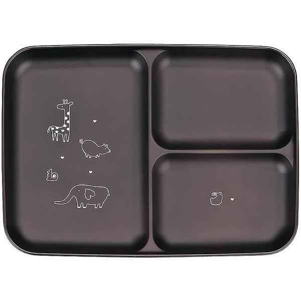 あにまるわ〜るど ランチ皿 ブラウン レンジ・食洗機対応 001-2778 （宮本産業）