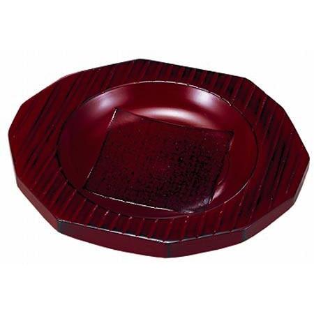 木製 5.5銘々皿 布張 根来塗（うるし塗）（盛皿）001-410