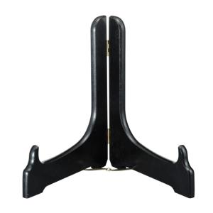 紀州シリーズ 木製皿立て 4号 ブラック ワインレッド (直径14〜18cmの
