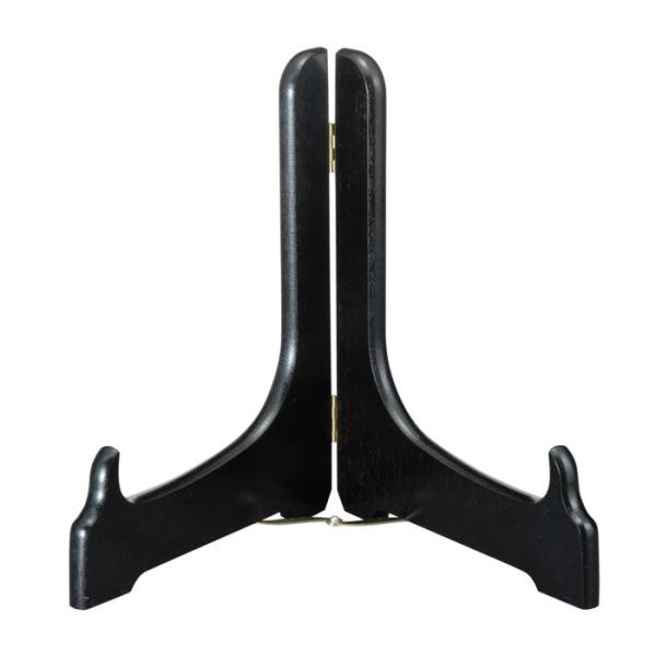 紀州塗 木製 皿立て 黒 8.0