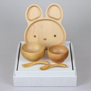お食い初め 北欧産 ブナ 子ども食器 5点セッ...の詳細画像1