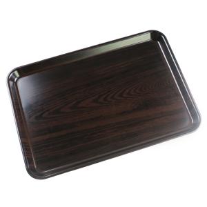 38cm ペット樹脂 ノンスリップトレー 黒檀杢...の商品画像