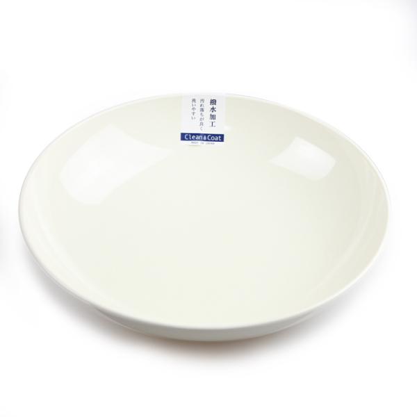 プレート ホワイト 丸深皿 M 電子レンジ対応 食洗機対応 クリーンコート加工 盛皿 撥水 汚れにく...