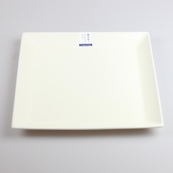 角皿 プレート ホワイト 角盛皿 26cm 電子レンジ対応 食洗機対応 クリーンコート加工 盛皿 撥...