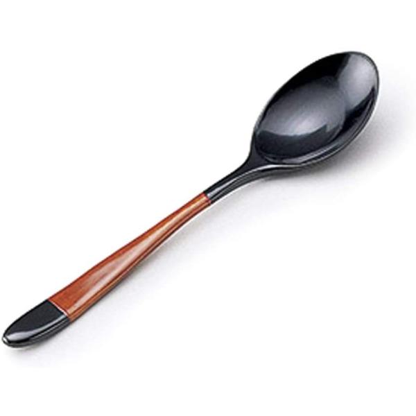 塗分 カレースプーン 黒 1本 （松屋漆器）