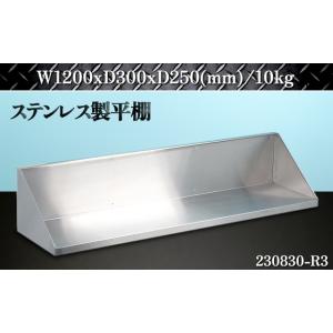 送料別】☆ステンレス製 平棚 W1200xD350xH250 吊棚 吊り棚 ラック