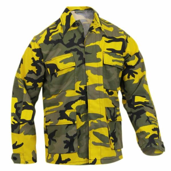 送料無料 迷彩B.D.U.ジャケット ダンスカラー/イエローカモ ミリタリーアウター ロスコ ROT...