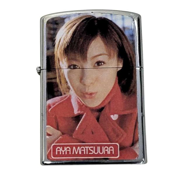 メール便送料無料 未使用品 オイルライター あやや プリント 松浦 亜弥 ジッポ 型 オイル燃焼ライ...