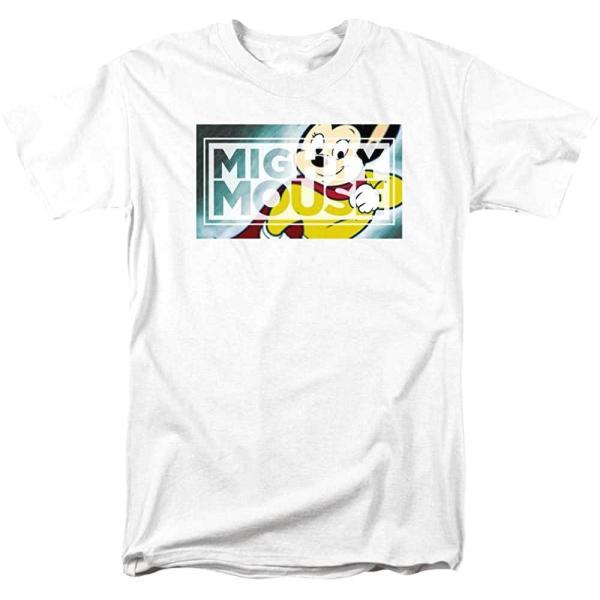 レトロ ネズミのスーパーヒーロー マイティ・マウスTシャツ いくぞ！マイティ 映画 コミック 漫画 ...