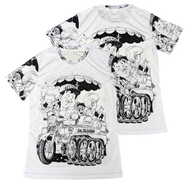則巻一家おでかけドライブ  Dr.スランプ キャラクターTee 吸汗速乾 半袖 ジャージTシャツ  ...