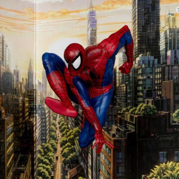 送料無料 米国販売 迫力の３D フィギュア スパイダーマン 1/10スケール シーンジオラマ付き マ...