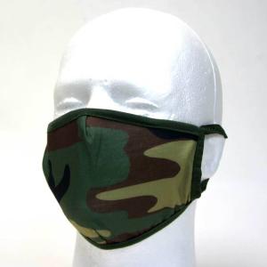 メール便送料無料 ジャングル迷彩 3Dマスク ウォッシャブル ミリタリーメーカーのジャージ素材マイマスク！｜efc