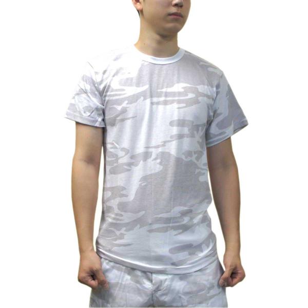 USA ミリタリーTシャツ 迷彩 ホワイトカモ柄 メンズ ロスコ アメリカ直輸入 ROTHCO CA...