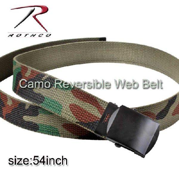 54inc約140cmサイズ 迷彩ロング丈GIベルト ミリタリー ロスコ USA直輸入 Rothco...