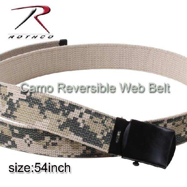 54inc約140cmサイズ 迷彩ロング丈GIベルト ミリタリー ロスコ USA直輸入 Rothco...