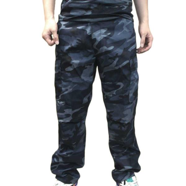 タクティカル迷彩BDUパンツ ミッドナイトブルー柄 ロスコ ULTRA FORCE 米軍ファティーグ...